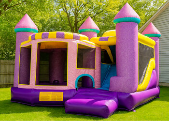 441-Dazzling-Castle-slide-Inside-bounce-house-rental
