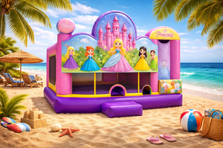 #501 Princess Bounce House Combo 5x1