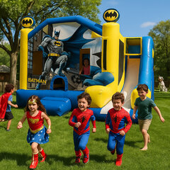 #77 Batman Inflatable Bounce House 7-in-1